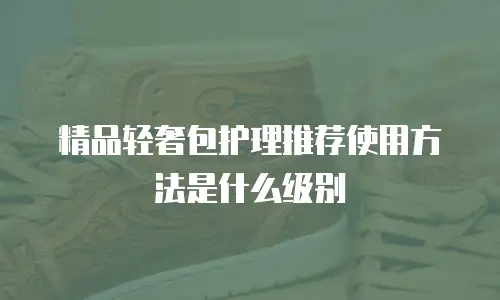 精品轻奢包护理推荐使用方法是什么级别