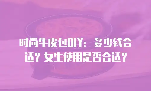 时尚牛皮包DIY：多少钱合适？女生使用是否合适？
