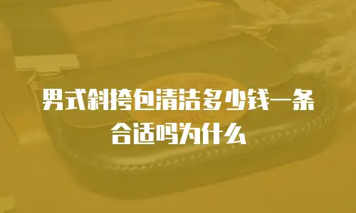 男式斜挎包清洁多少钱一条合适吗为什么