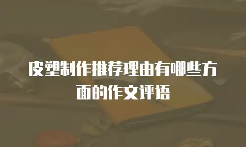 皮塑制作推荐理由有哪些方面的作文评语