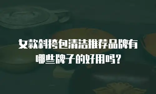 女款斜挎包清洁推荐品牌有哪些牌子的好用吗？