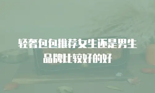 轻奢包包推荐女生还是男生品牌比较好的好