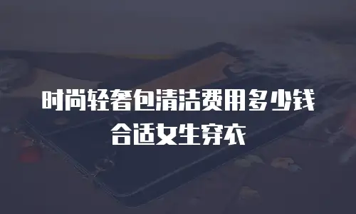时尚轻奢包清洁费用多少钱合适女生穿衣