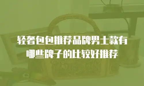 轻奢包包推荐品牌男士款有哪些牌子的比较好推荐