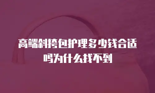 高端斜挎包护理多少钱合适吗为什么找不到