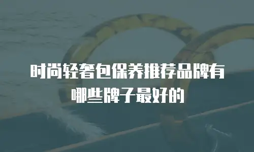 时尚轻奢包保养推荐品牌有哪些牌子最好的