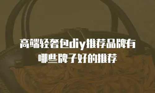 高端轻奢包diy推荐品牌有哪些牌子好的推荐