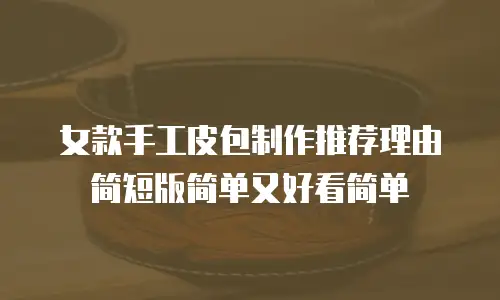 女款手工皮包制作推荐理由简短版简单又好看简单
