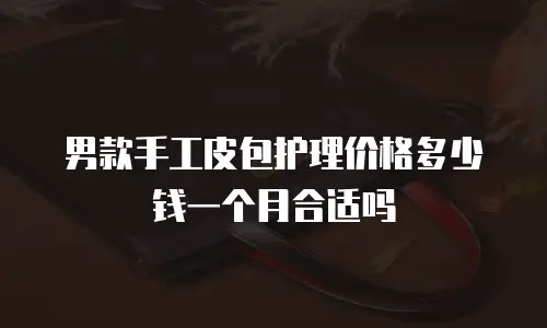 男款手工皮包护理价格多少钱一个月合适吗