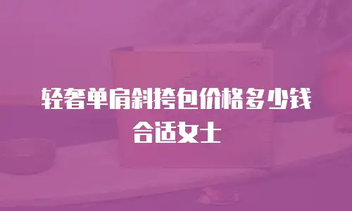 轻奢单肩斜挎包价格多少钱合适女士