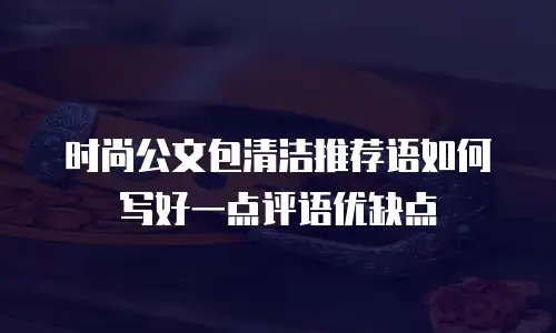 时尚公文包清洁推荐语如何写好一点评语优缺点