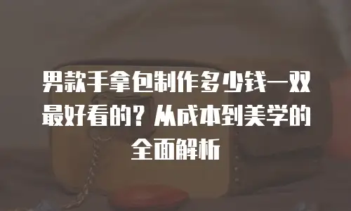 男款手拿包制作多少钱一双最好看的？从成本到美学的全面解析