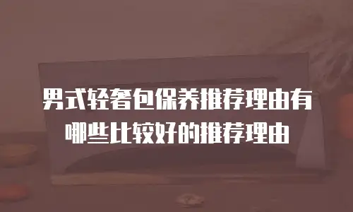 男式轻奢包保养推荐理由有哪些比较好的推荐理由