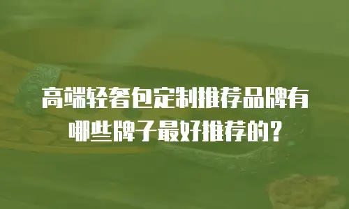 高端轻奢包定制推荐品牌有哪些牌子最好推荐的？