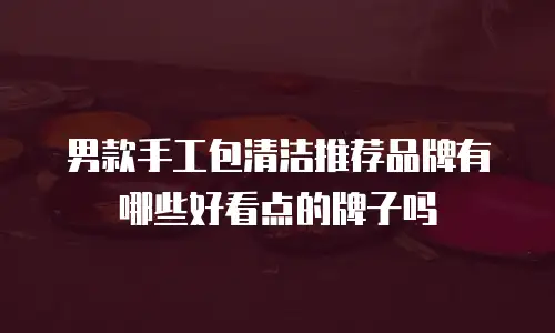 男款手工包清洁推荐品牌有哪些好看点的牌子吗