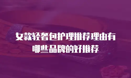 女款轻奢包护理推荐理由有哪些品牌的好推荐