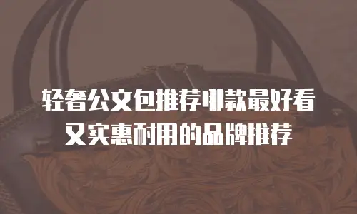 轻奢公文包推荐哪款最好看又实惠耐用的品牌推荐