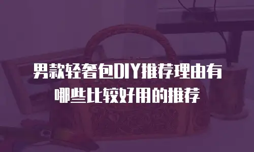 男款轻奢包DIY推荐理由有哪些比较好用的推荐