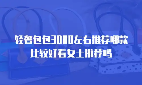 轻奢包包3000左右推荐哪款比较好看女士推荐吗