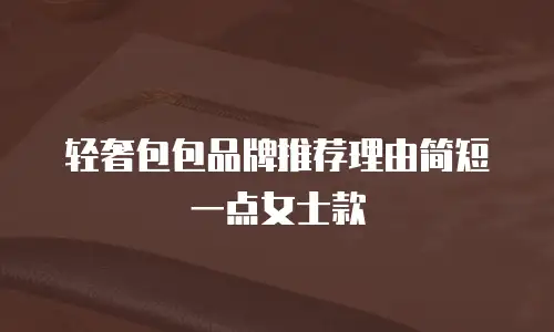 轻奢包包品牌推荐理由简短一点女士款