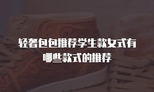 轻奢包包推荐学生款女式有哪些款式的推荐