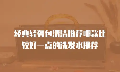 经典轻奢包清洁推荐哪款比较好一点的洗发水推荐