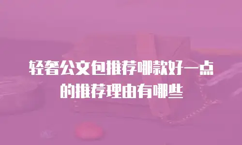 轻奢公文包推荐哪款好一点的推荐理由有哪些