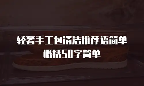 轻奢手工包清洁推荐语简单概括50字简单