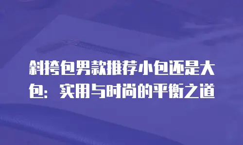 斜挎包男款推荐小包还是大包：实用与时尚的平衡之道