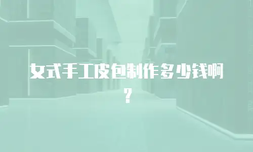 女式手工皮包制作多少钱啊？