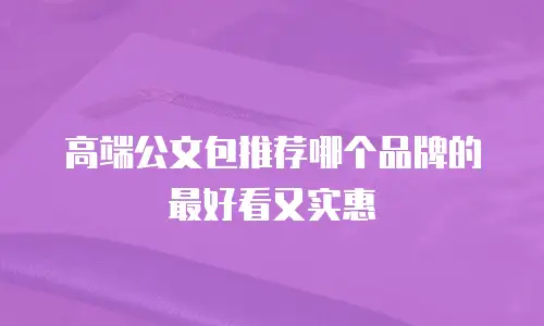 高端公文包推荐哪个品牌的最好看又实惠