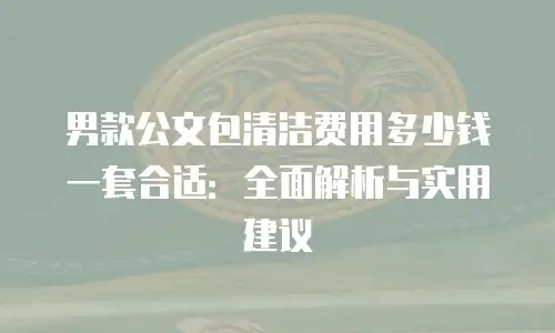 男款公文包清洁费用多少钱一套合适：全面解析与实用建议