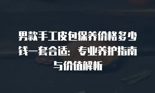 男款手工皮包保养价格多少钱一套合适：专业养护指南与价值解析