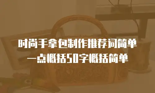 时尚手拿包制作推荐词简单一点概括50字概括简单