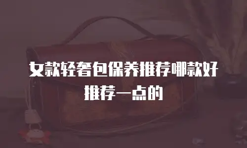 女款轻奢包保养推荐哪款好推荐一点的