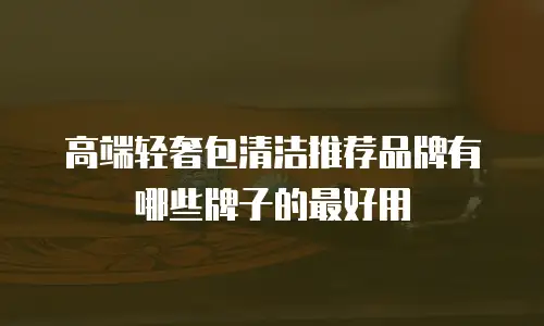 高端轻奢包清洁推荐品牌有哪些牌子的最好用