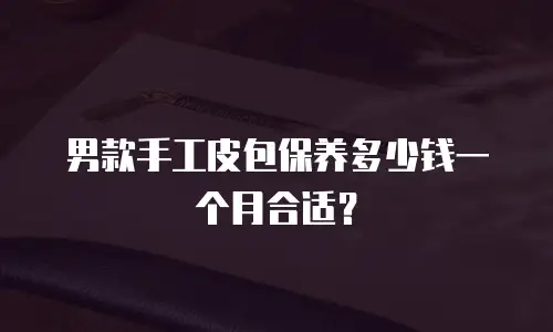 男款手工皮包保养多少钱一个月合适？