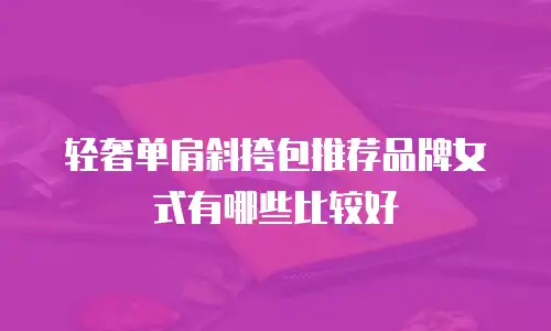 轻奢单肩斜挎包推荐品牌女式有哪些比较好