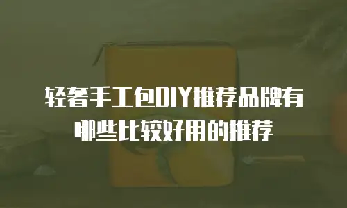 轻奢手工包DIY推荐品牌有哪些比较好用的推荐