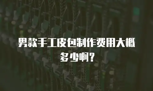 男款手工皮包制作费用大概多少啊？