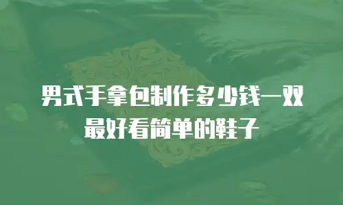 男式手拿包制作多少钱一双最好看简单的鞋子