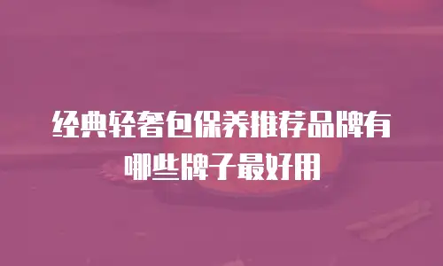 经典轻奢包保养推荐品牌有哪些牌子最好用