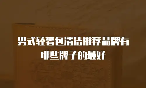 男式轻奢包清洁推荐品牌有哪些牌子的最好