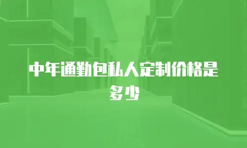 中年通勤包私人定制价格是多少