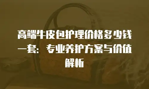 高端牛皮包护理价格多少钱一套：专业养护方案与价值解析