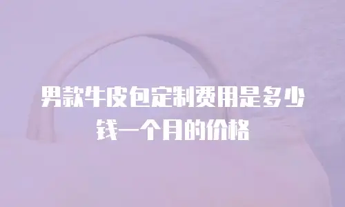 男款牛皮包定制费用是多少钱一个月的价格