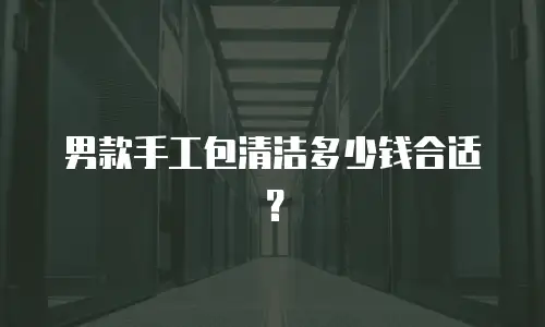 男款手工包清洁多少钱合适？