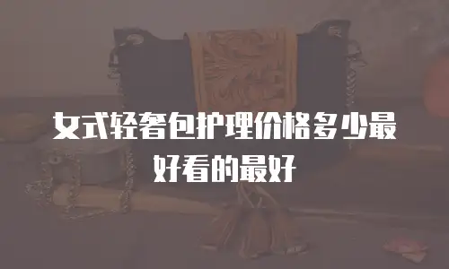女式轻奢包护理价格多少最好看的最好