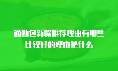 通勤包新款推荐理由有哪些比较好的理由是什么