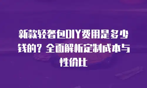 新款轻奢包DIY费用是多少钱的？全面解析定制成本与性价比